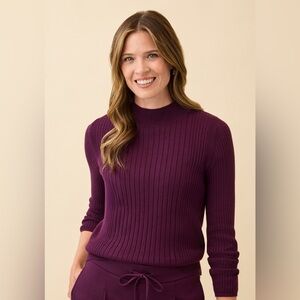 💕 Northern Reflections ribbed mock neck sweater